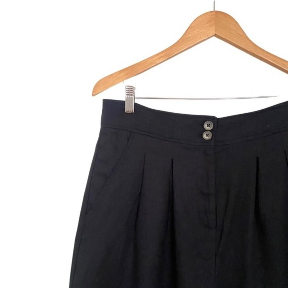 Jason Wu | Linen Blend High Waisted Pleated Shorts - image 5